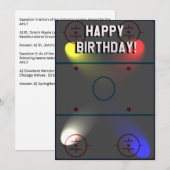 Hockey Trivia Birthday Card Feestdagenkaart (Voorkant / Achterkant)