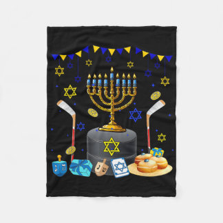 Hockey Uitrusting Speler Liefhebberhanukkah Joodse Fleece Deken