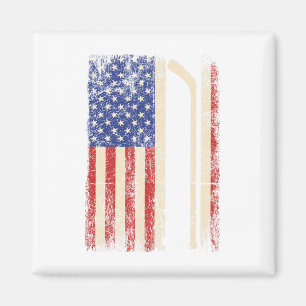 Hockey Usa Amerikaanse Vlag Hockeystick IJshockey Magneet