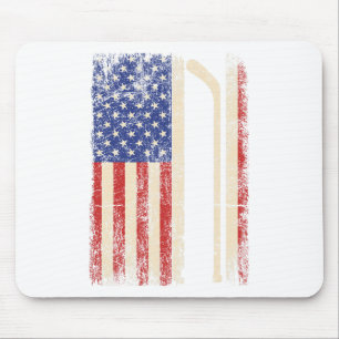 Hockey Usa Amerikaanse Vlag Hockeystick IJshockey Muismat