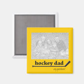 Hockey vader foto magneet (Voorkant / Achterkant)