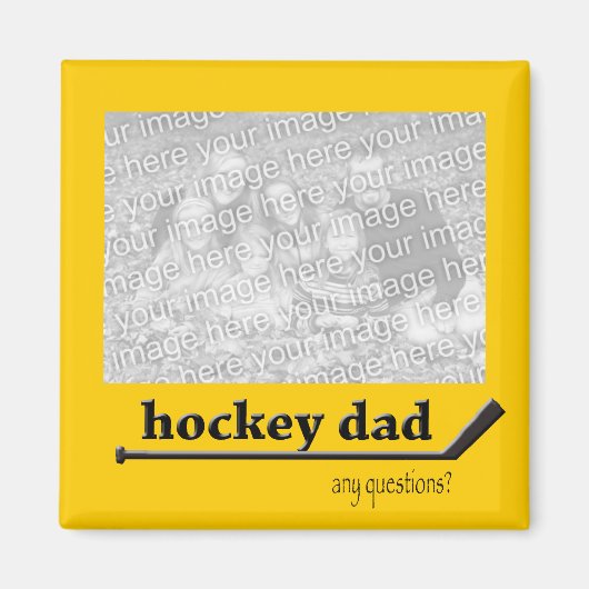 Hockey vader foto magneet (Voorkant)