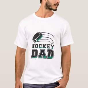 Hockey Vader Krachtige Sport Trots Typography Kuns T-shirt