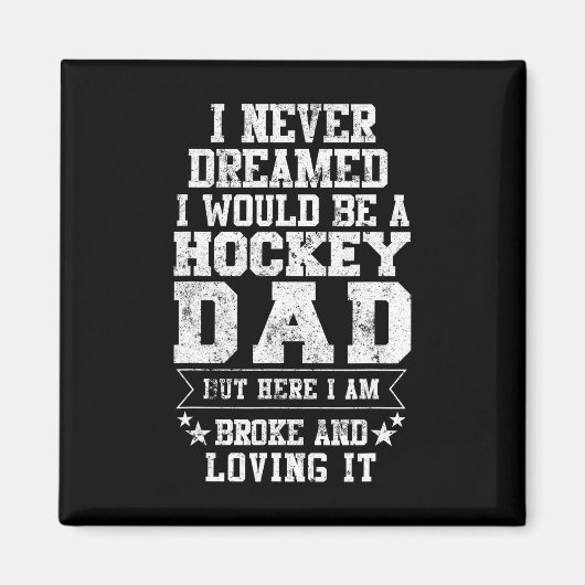 Hockey vader leuk Vaderdag T-shirt vaders cadeau Magneet (Voorkant)