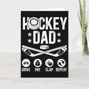 Hockey Vader Rij Betaling Klap IJshockey Speler Va Kaart
