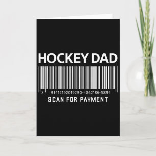 Hockey Vader Scan Voor Betaling Grappig Nieuwighei Kaart