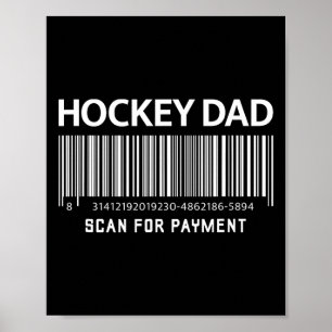 Hockey Vader Scan Voor Betaling Grappig Nieuwighei Poster
