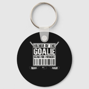 Hockey vader van de goalie scan voor betaling f sleutelhanger