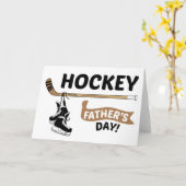 Hockey-Vaderdag en -sticker Kaart (Gele Bloem)