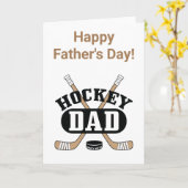 Hockey Vaderdag Hockey Sticks Hockey Dad Kaart (Gele Bloem)