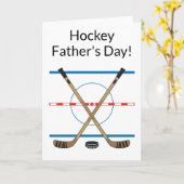 Hockey Vaderdag Hockey Sticks op Center Ice Kaart (Gele Bloem)