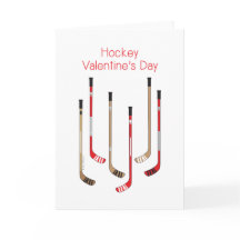 Hockey Valentijnsdag Card - Hockey Sticks