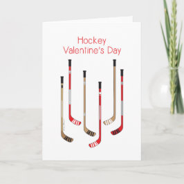 Hockey Valentijnsdag Card - Hockey Sticks Feestdagen Kaart