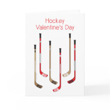 Hockey Valentijnsdag Card - Hockey Sticks