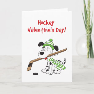 Hockey Valentijnskaart - Hockey Hond Feestdagen Kaart
