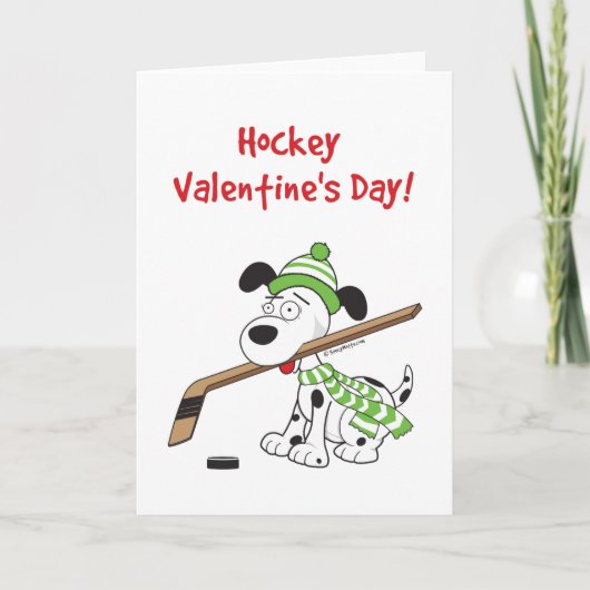 Hockey Valentijnskaart - Hockey Hond Feestdagen Kaart (Voorkant)
