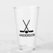 Hockey-verjaardag Groomsmen Gifts, Groomsmen Glas (Voorkant)