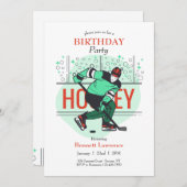 Hockey Verjaardag Kaart (Voorkant / Achterkant)