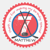 Hockey Verjaardag Sticker (Voorkant)