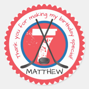 Hockey Verjaardag Sticker