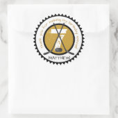 Hockey Verjaardag Sticker Zwart en Goud (Tas)