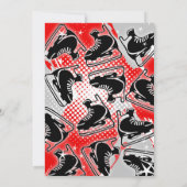 Hockey verjaardag uitnodiging RED (Achterkant)