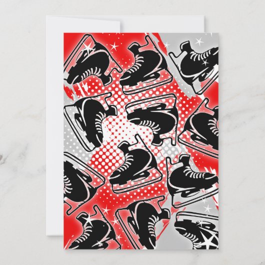 Hockey verjaardag uitnodiging RED (Achterkant)