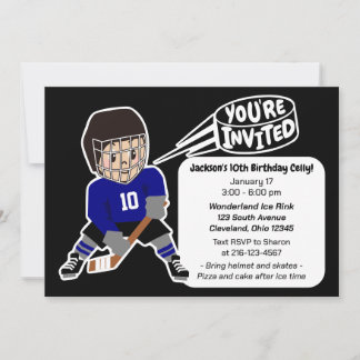 Hockey Verjaardagsfeest Leuk Retro Ontwerp Kaart