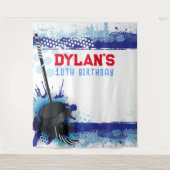 Hockey Verjaardagsfeest Photo-op Kinder achtergron Wandkleed (Voorkant)