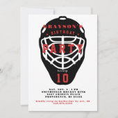 Hockey verjaardagsfeestje uitnodiging (Voorkant)