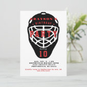 Hockey verjaardagsfeestje uitnodiging (Staand voorkant)