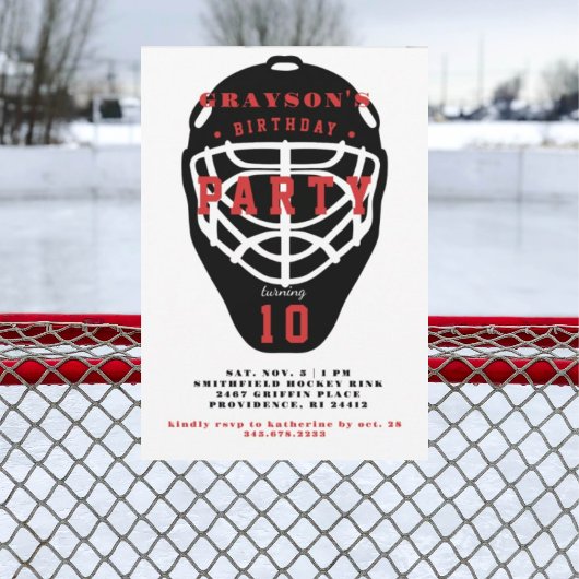 Hockey verjaardagsfeestje uitnodiging