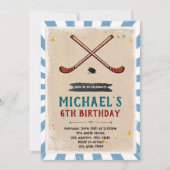 Hockey verjaardagsuitnodiging kaart (Voorkant)