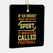 Hockey Versus Football Keramisch Ornament (Rechts)