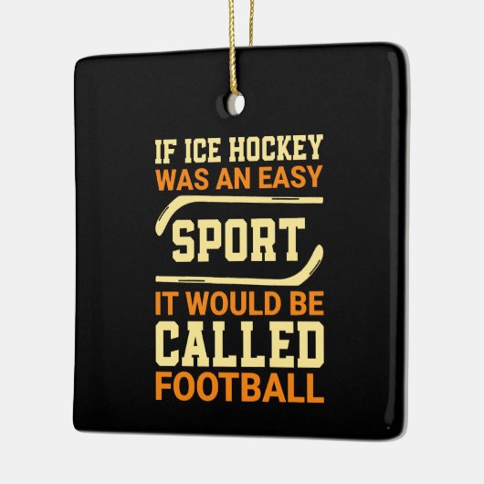 Hockey Versus Football Keramisch Ornament (Links)