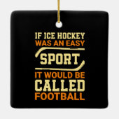 Hockey Versus Football Keramisch Ornament (Achterkant)