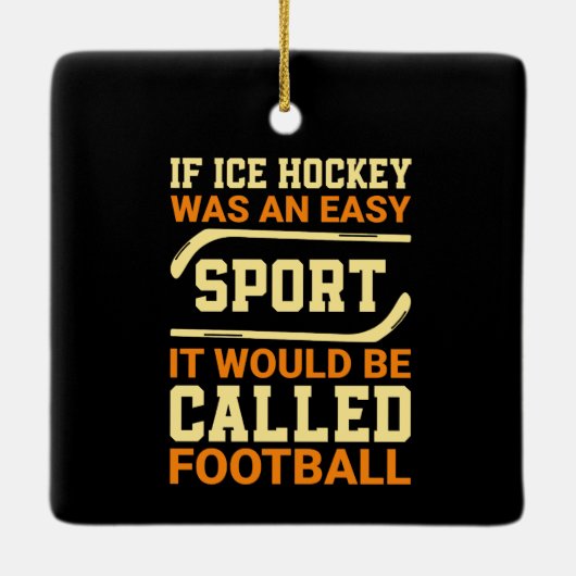 Hockey Versus Football Keramisch Ornament (Achterkant)