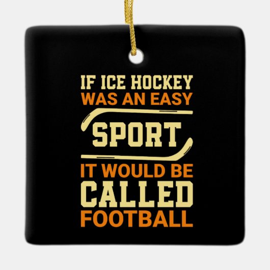 Hockey Versus Football Keramisch Ornament (Voorkant)