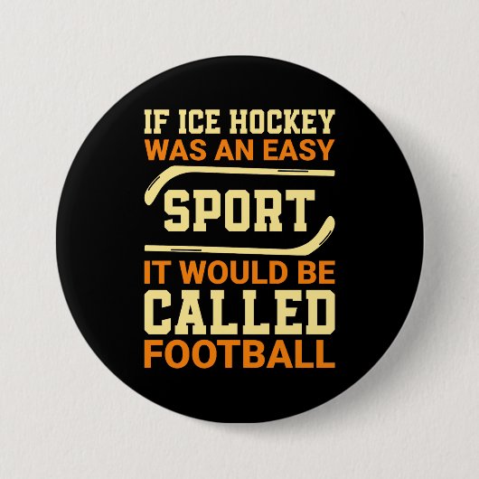 Hockey Versus Football Ronde Button 7,6 Cm (Voorkant)