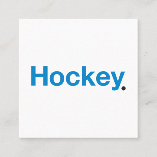 Hockey Vierkante Visitekaartje (Voorkant)