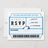 HOCKEY VIP REPLY CARD Bar Bat Mitzvah Uitnodiging (Voorkant)