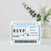 HOCKEY VIP REPLY CARD Bar Bat Mitzvah Uitnodiging (Staand voorkant)