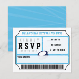 HOCKEY VIP REPLY CARD Bar Bat Mitzvah Uitnodiging