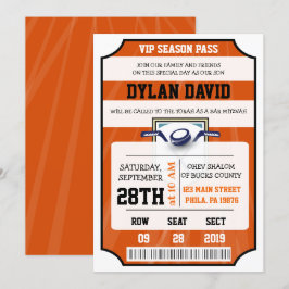 HOCKEY VIP TICKET Bar/Bat Mitzvah Uitnodiging