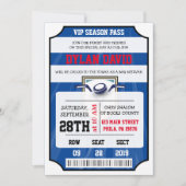 HOCKEY VIP TICKET Bar Mitswa uitnodiging (Voorkant)