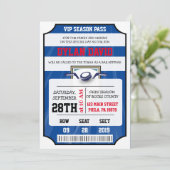 HOCKEY VIP TICKET Bar Mitswa uitnodiging (Staand voorkant)