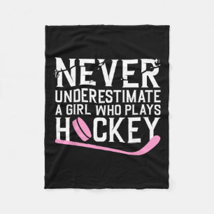Hockey voor Dames Meisjes IJshockeyspeler Hockey L Fleece Deken