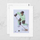 Hockey voor de Goal Art Briefkaart (Voorkant / Achterkant)