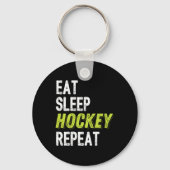 Hockey voor jongens Ice Hockey Speler Gift Sleutelhanger (Voorkant)