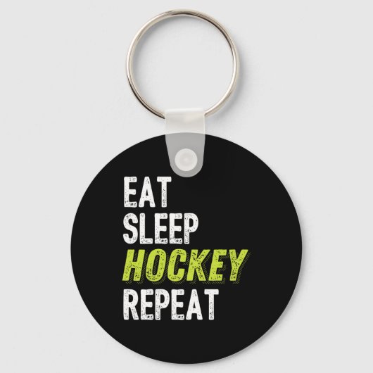 Hockey voor jongens Ice Hockey Speler Gift Sleutelhanger (Voorkant)